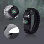 Multifunction Survival Paracord Bracelet with Compass, Watch & Emergency Tools