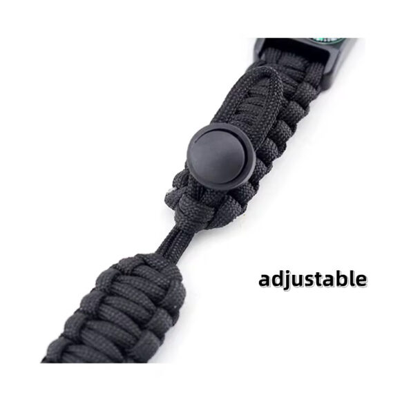 Paracord Survival Bracelet with Compass, Fire Starter & Emergency Whistle – Outdoor Adventure Gear