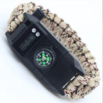 Multifunction Survival Paracord Bracelet with Compass, Watch & Emergency Tools
