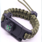 Paracord Survival Bracelet with Compass, Fire Starter & Emergency Whistle – Outdoor Adventure Gear