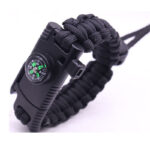 Paracord Survival Bracelet with Compass, Fire Starter & Emergency Whistle – Outdoor Adventure Gear