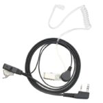 Walkie Talkie Earpiece with PTT Mic – Acoustic Tube Design, 2-Pin Connector