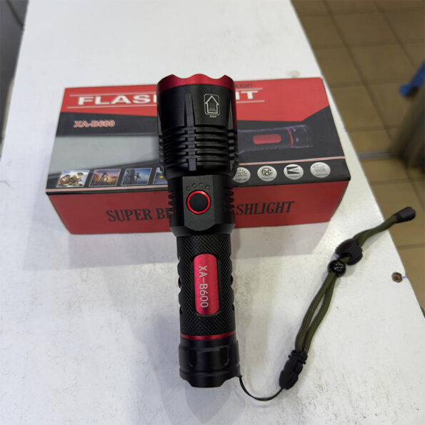 XA-B600 LED Rechargeable Flashlight – High Power USB Torch