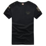 Tactical Utility T Shirt Comfortable Outdoor Style with Shoulder Pockets | Tactical T-Shirt Kenya (Black)