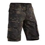 Ultimate Tactical Cargo Shorts – Ripstop Jogger Style (Black Camo)