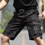 Ultimate Tactical Cargo Shorts – Ripstop Jogger Style (Black Camo)
