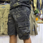 Ultimate Tactical Cargo Shorts – Ripstop Jogger Style (Black Camo)