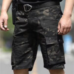 Ultimate Tactical Cargo Shorts – Ripstop Jogger Style (Black Camo)