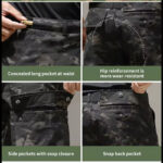 Ultimate Tactical Cargo Shorts – Ripstop Jogger Style (Black Camo)