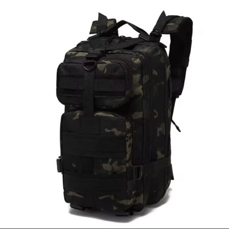 20L Tactical Rucksack – Outdoor Sport 3P Nylon Backpack for Hiking & Travel (Black Camo) | Kel-Tech Tacticals