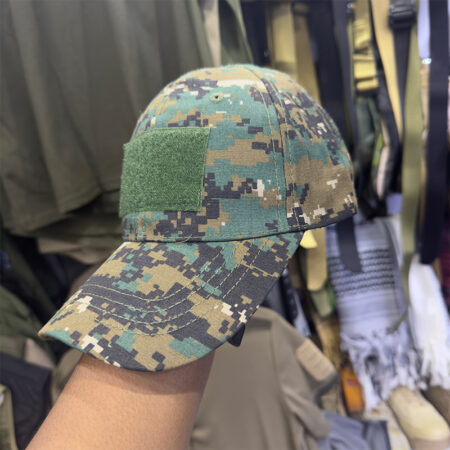 Tactical Utility Caps with Velcro Patch – Adjustable Outdoor & Everyday Wear Hats (Digital Camo Dark)