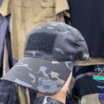 Tactical Utility Caps with Velcro Patch – Adjustable Outdoor & Everyday Wear Hats (Black Camo)