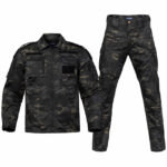 black camo 728 uniform kenya tactical combat wear for security and outdoor use