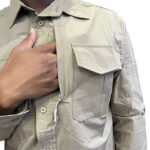 Khaki-Short-Seleved-Shirt