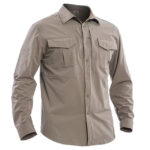 khaki nylon spandex long sleeve shirt kenya breathable stretch smart casual fit
