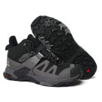 Grey Salomon Shoes for hiking, outdoor activities, and casual wear
