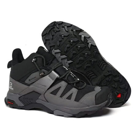Grey Salomon Shoes for hiking, outdoor activities, and casual wear