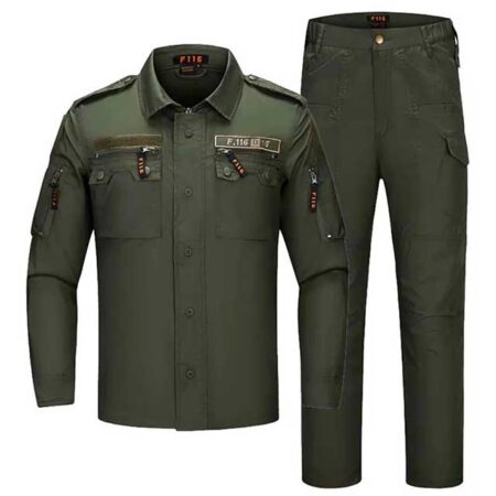 Green F116 Uniform Tactical Security and Military Training Uniform for Men