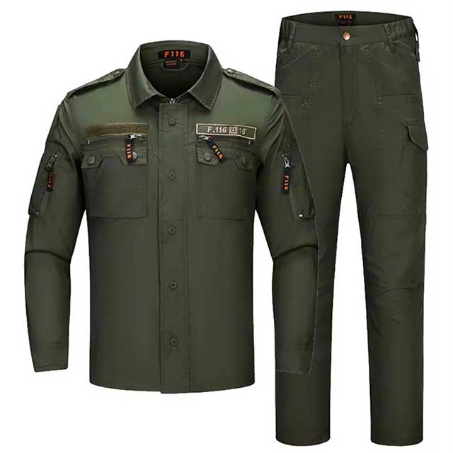 Green-F16-Uniform Green F116 Uniform Tactical Security and Military Training Uniform for Men