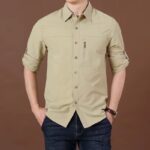 Khaki-Spandex-Shirt