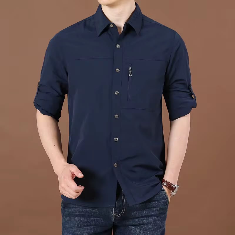 New-Navy-Blue-Spandex-Shirt